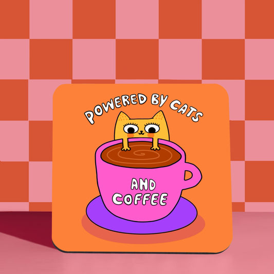 Cats And Coffee Coaster